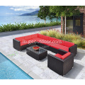 Wiederbeständeg Outdoor Sofa Set-Rattan Miwwelen (S0009)